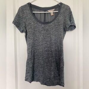 Banana Republic Heritage Heather Grey Linen Tee Women’s Medium